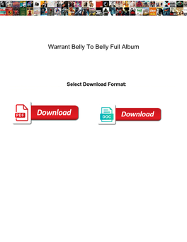 Warrant Belly to Belly Full Album