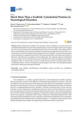 Cytoskeletal Proteins in Neurological Disorders