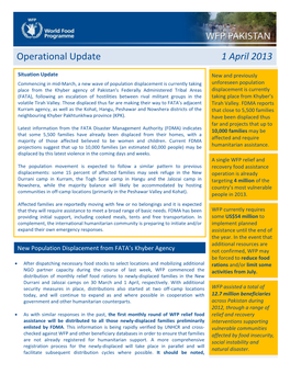 Operational Update 1 April 2013