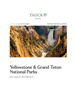 Yellowstone & Grand Teton National Parks