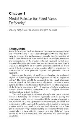 Medial Release for Fixed-Varus Deformity