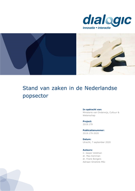 Stand Van Zaken in De Nederlandse Popsector