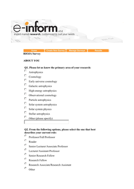 Copy of RIOJA Survey