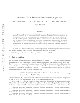 Directed Chain Stochastic Differential Equations