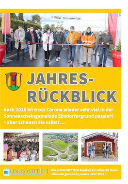 JAHRES- RÜCKBLICK Auch 2020 Ist Trotz Corona Wieder Sehr Viel in Der Sonnenscheingemeinde Ebsdorfergrund Passiert – Aber Schauen Sie Selbst