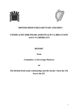 Report on British-Irish Trade & The