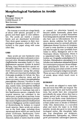 Bogner, J. 1987. Morphological Variation in Aroids. Aroideana 10(2)