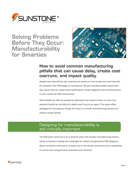 PCB Manufacturability for Smarties