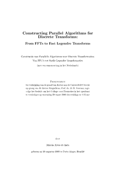 Constructing Parallel Algorithms for Discrete Transforms