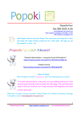 Newsletter No.188 2021.4.26 Ronniandpopoki (At) Gmail.Com