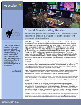 SBS, the Special Broadcasting Service