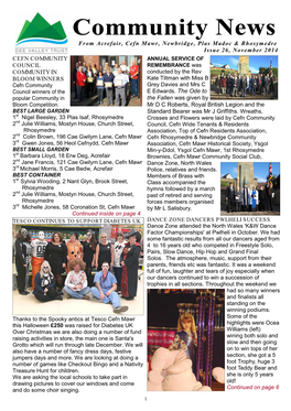 Cefn Community News Nov 2014.Pdf