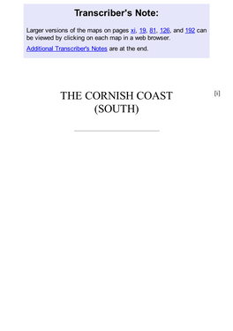 THE CORNISH COAST (SOUTH) and the Isles of Scilly