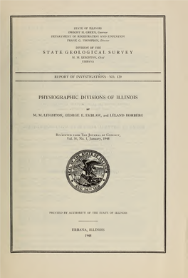 Physiographic Divisions of Illinois