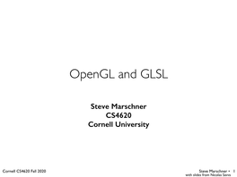 Opengl and GLSL