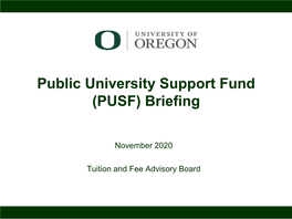 Public University Support Funding