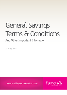 General Savings Terms & Conditions