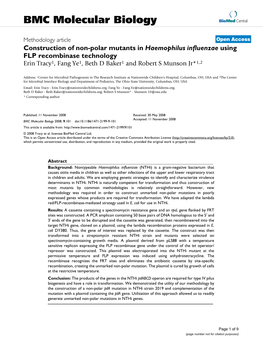 BMC Molecular Biology Biomed Central