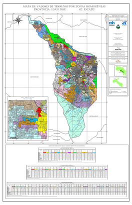 Valores De Terreno Por Zonas Cantón