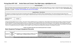 Pricing Sheet RFP 1907 Vendor Name and Contact: Gray Sigler (Gray.R.Sigler@Sprint.Com)