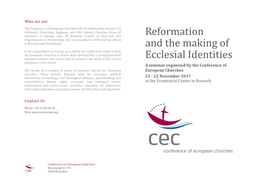 Reformation and the Making of Ecclesial Identities