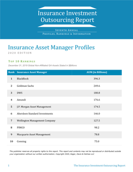 Insurance Investment Outsourcing Report