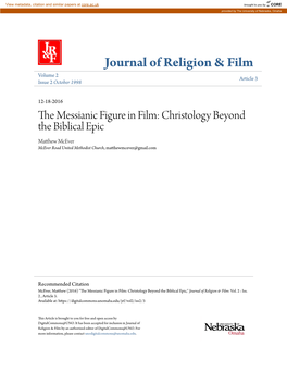 The Messianic Figure in Film