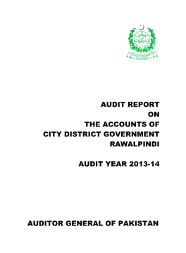 Audit Report on the Accounts of City District Government Rawalpindi