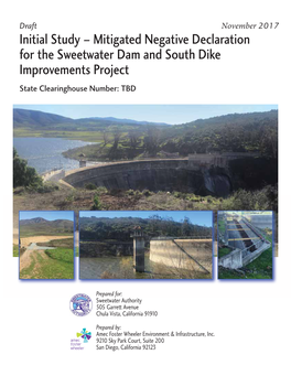 Initial Study – Mitigated Negative Declaration for the Sweetwater Dam and South Dike Improvements Project State Clearinghouse Number: TBD