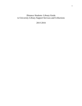 Library Guide for Distance Students (.PDF)