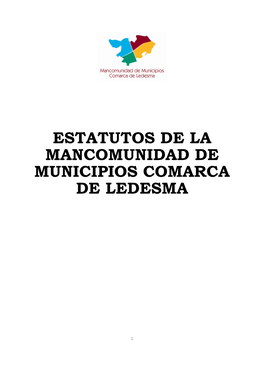 Estatutos De La Mancomunidad De Municipios Comarca De Ledesma