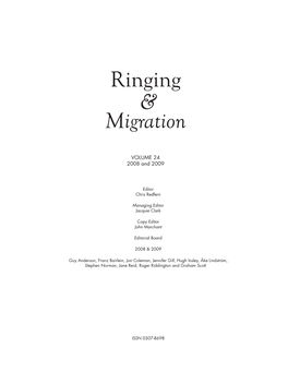 Ringing & Migration