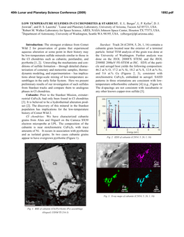 Low Temperature Sulfides in CI Chondrites and Stardust