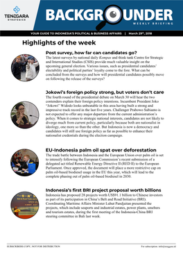 Highlights of the Week