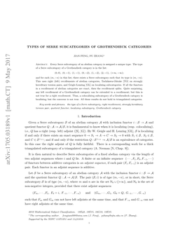 Types of Serre Subcategories of Grothendieck Categories