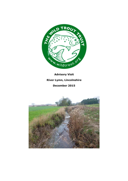 Advisory Visit River Lymn, Lincolnshire December 2015