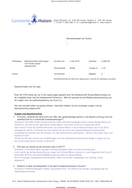 Gemeente^I Huizen Graaf Wichman 10. 1276 KB Huizen Postbus 5