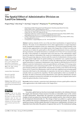 The Spatial Effect of Administrative Division on Land-Use Intensity