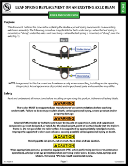 Leaf Spring Replacement on an Existing Axle Beam Ti-345 Axles and Suspension