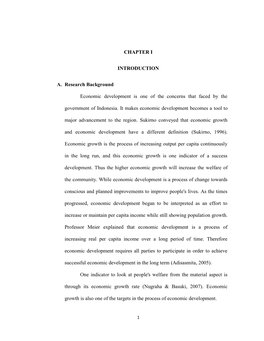 CHAPTER I INTRODUCTION A. Research Background Economic