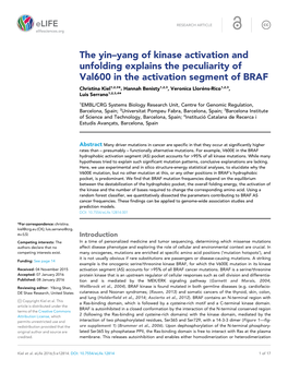 The Yin–Yang of Kinase Activation and Unfolding Explains the Peculiarity Of