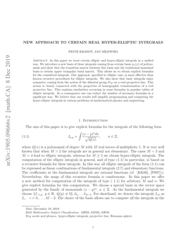 Arxiv:1905.09666V2 [Math.CA] 8 Dec 2019 Choose I Ieepii Omlsfrti Optto.W Hoeaseilbasis Special ( a Monomials Choose of We Family the Computation