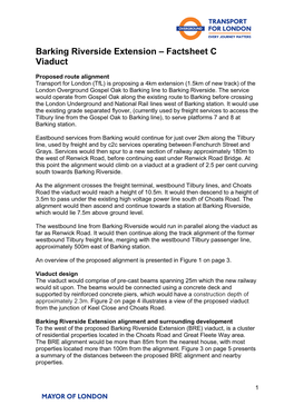 Barking Riverside Extension – Factsheet C Viaduct