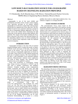 Low Dose X-Ray Radiation Source for Angiography Based on Channeling Radiation Principle