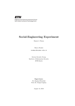 Social-Engineering Experiment