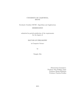 Stochastic Gradient MCMC: Algorithms and Applications