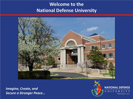 Welcome to the National Defense University