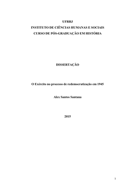 Ufrrj Instituto De Ciências Humanas E Sociais Curso De Pós-Graduação Em História