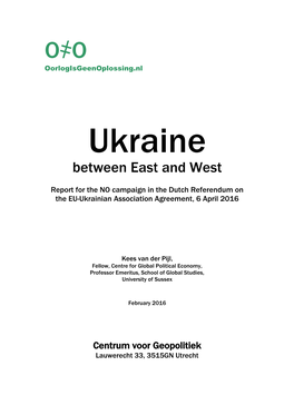 Oligarchic Ukraine Between East and West