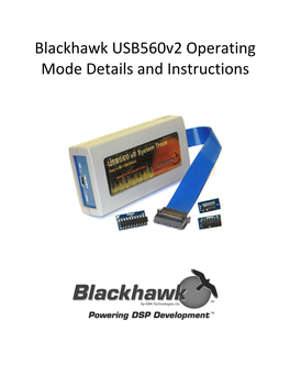 Blackhawk Usb560v2 Operating Mode Details and Instructions